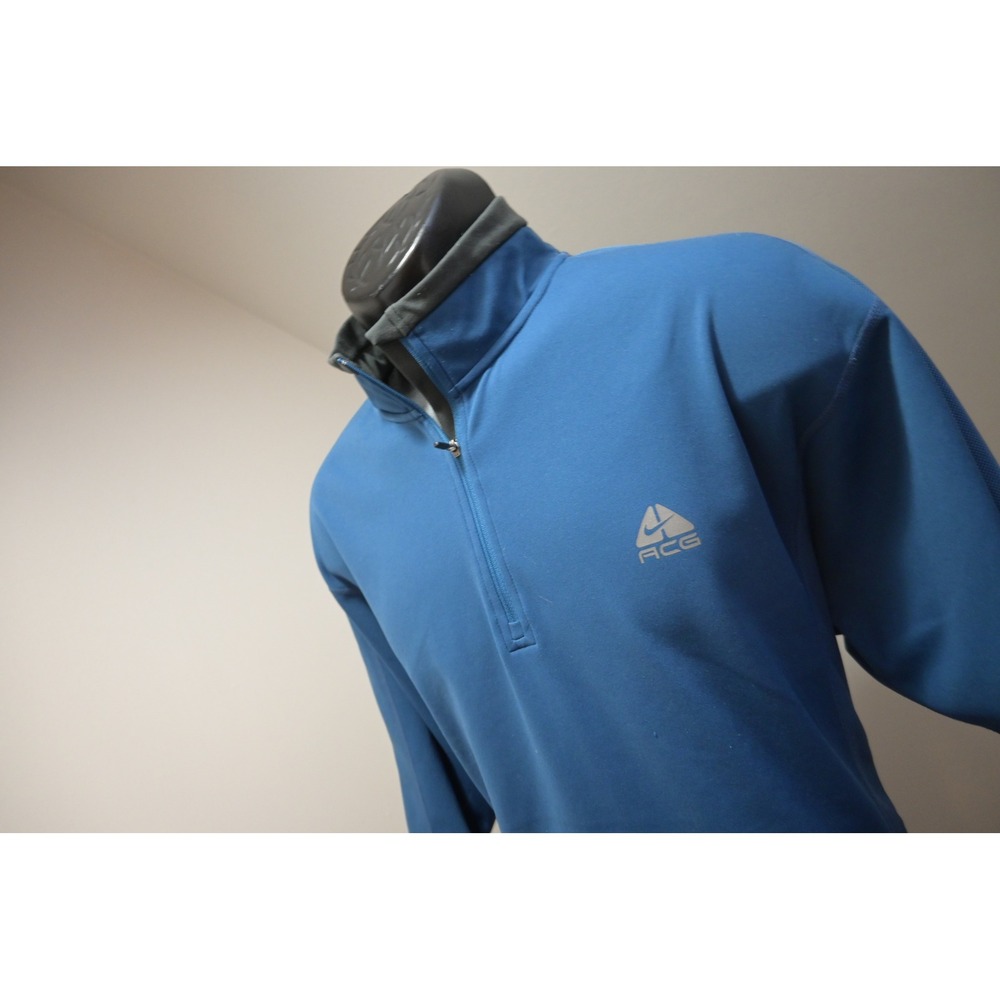 Nike ACG Pullover Jacket Mens XL Blue Quarter Zip NikeFIT DRY Excellent